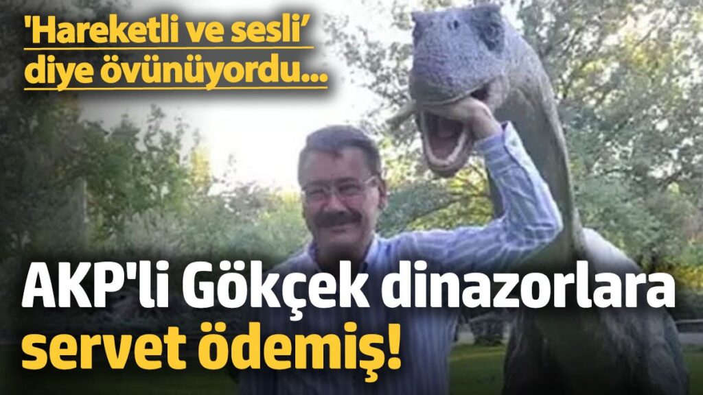 hareketli ve sesli diye ovunup heykeli 3 kati pahaliya almis akpli gokcek dinazorlara para 8MmM1A1c