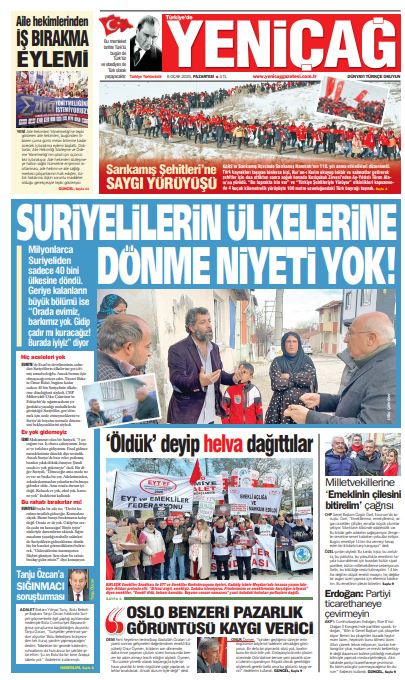 yenicag gazetesi suriyelilerin ulkelerine donme niyeti yok 0 zzRDPvla