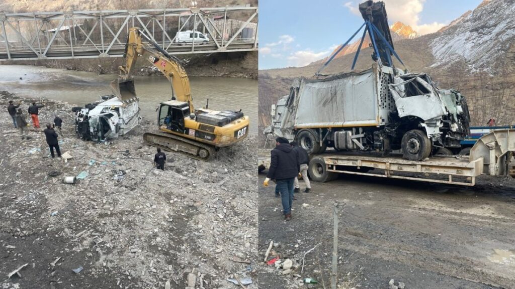 kaza yapan kamyon olay yerinde kaldirildi DJVxJuRQ