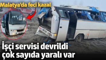 malatyada feci kaza isci servisi devrildi cok sayida yarali var WMrudlkd