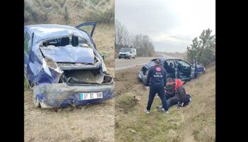 takla atan otomobildeki 3 kisi yaralandi qYTTHwVc