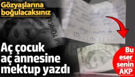 ac cocuk ac annesine mektup yazdi bu eser senin akp UZW982zD