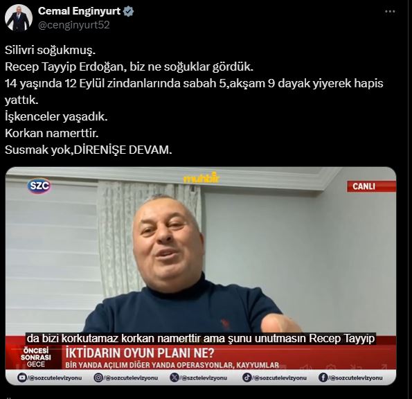 cemal enginyurt silivri soguk uyarisina oyle bir cevap verdi ki 0 4c3QTTEg