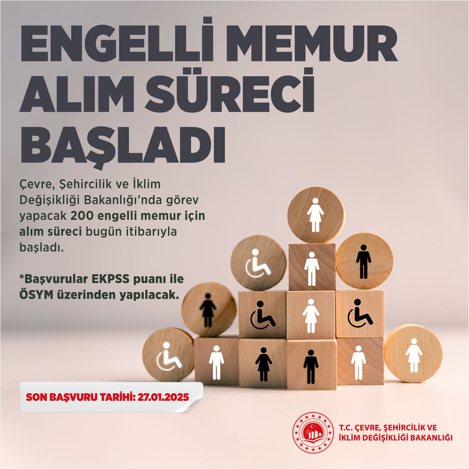 cevre sehircilik ve iklim degisikligi bakanligi 200 engelli memur alimi yapacak 1 wHsBAGPM
