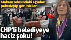 chpli belediyeye haciz soku makam odasindaki esyalari paketleyip goturduler FMlzH8Gh