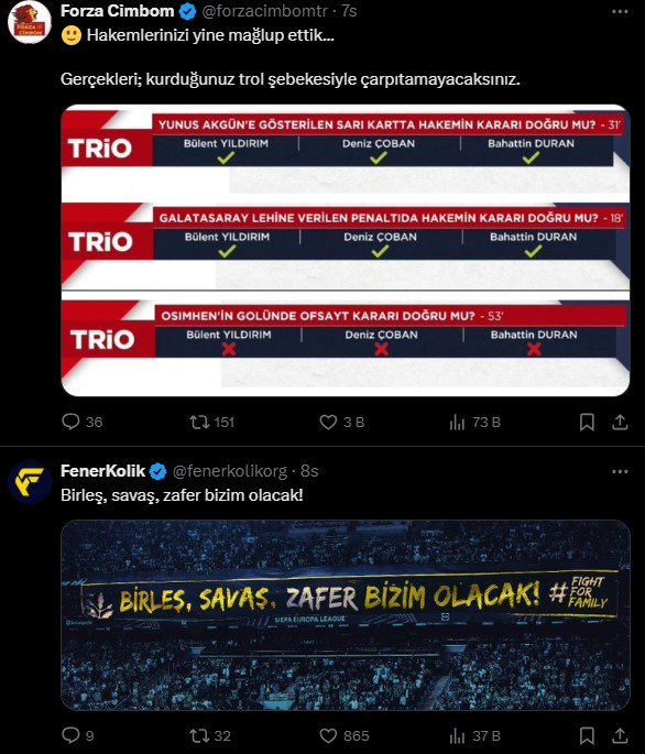 fenerbahceden oynayacagi mac icin erken hakem sitemi galatasaraya gece 0146da sosyal medyadan cevap verdi 4YrnGQAI