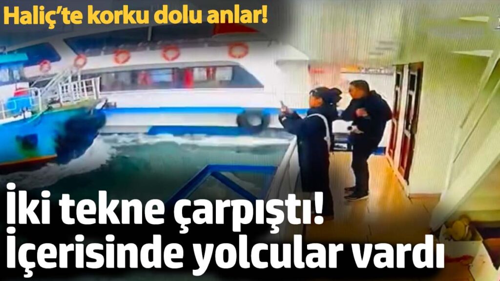 halicte korku dolu anlar yolcu dolu tekne tekneye carpti XZ2Hikrw