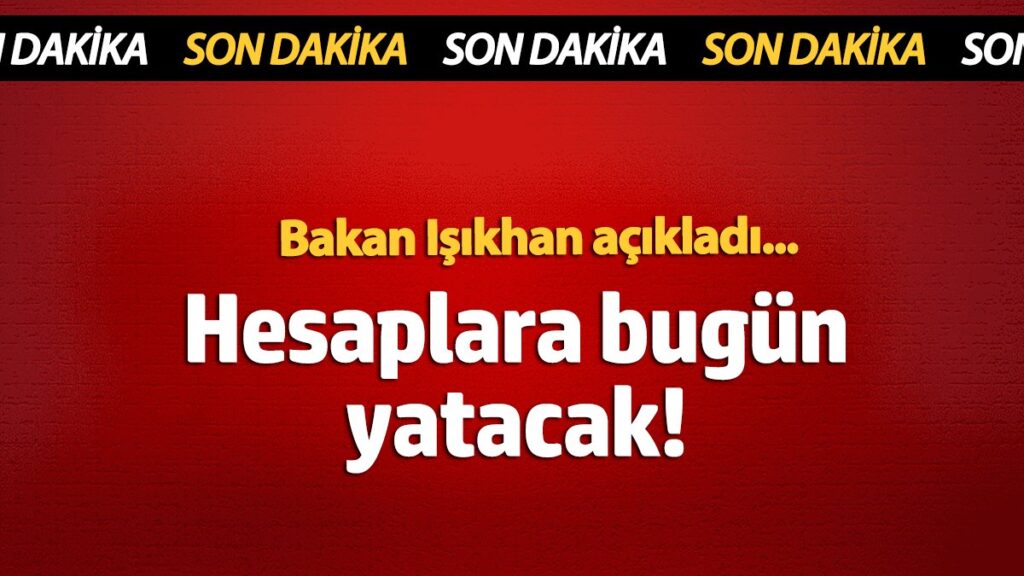 hesaplara bugun yatacak bakan vedat isikhan duyurdu 8KTvYG7L