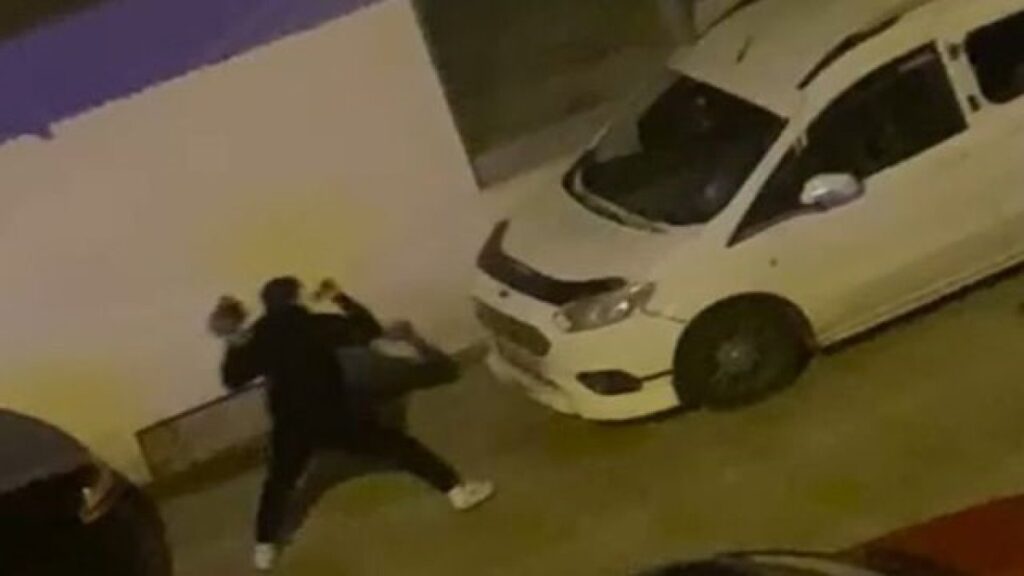 park halindeki araca kaldirim tasli saldiri L2RmHc3C