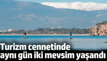 turizm cennetinde ayni gun iki mevsim yasandi bir tarafi kar bir tarafi yaz eibK5xuG