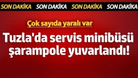 tuzlada servis minibusu sarampole yuvarlandi cok sayida yarali var FzIBI6pF