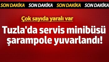 tuzlada servis minibusu sarampole yuvarlandi cok sayida yarali var FzIBI6pF