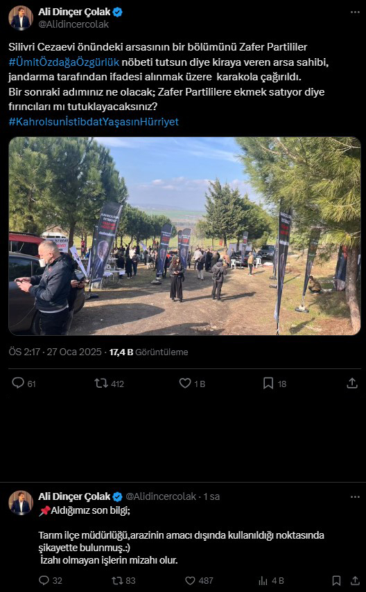 umit ozdaga destek cadiri kurulmustu tarlasini zafer partisine kiralayan ciftci ifadeye cagrildi 0 3O2fnRsL
