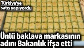unlu baklava markasinin adini bakanlik ifsa edildi turkiyeye satis yapiyordu UbXF6HHA