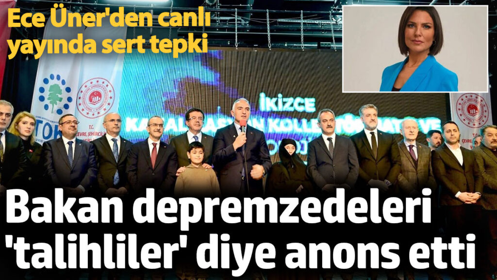 bakan ersoy depremzedeleri talihli diyerek anons etti ece uner tepki gosterdi LLRrk9sF