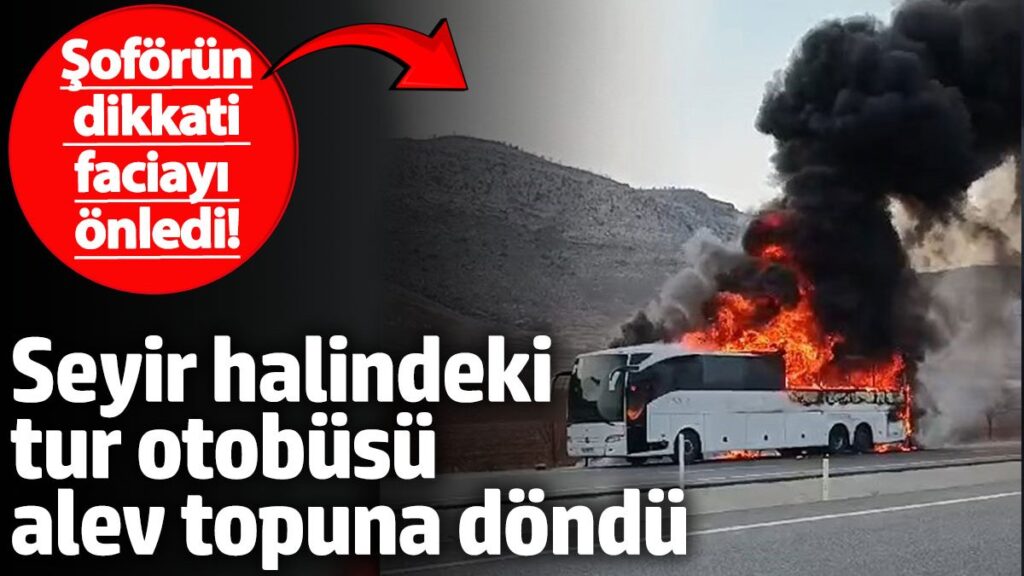 batmanda seyir halindeki tur otobusu alev topuna dondu soforun dikkati faciayi onledi azDrzNJC