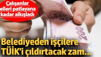 belediyeden iscilere tuiki cildirtacak zam isciler elleri patlayana kadar alkisladi G82d582Y