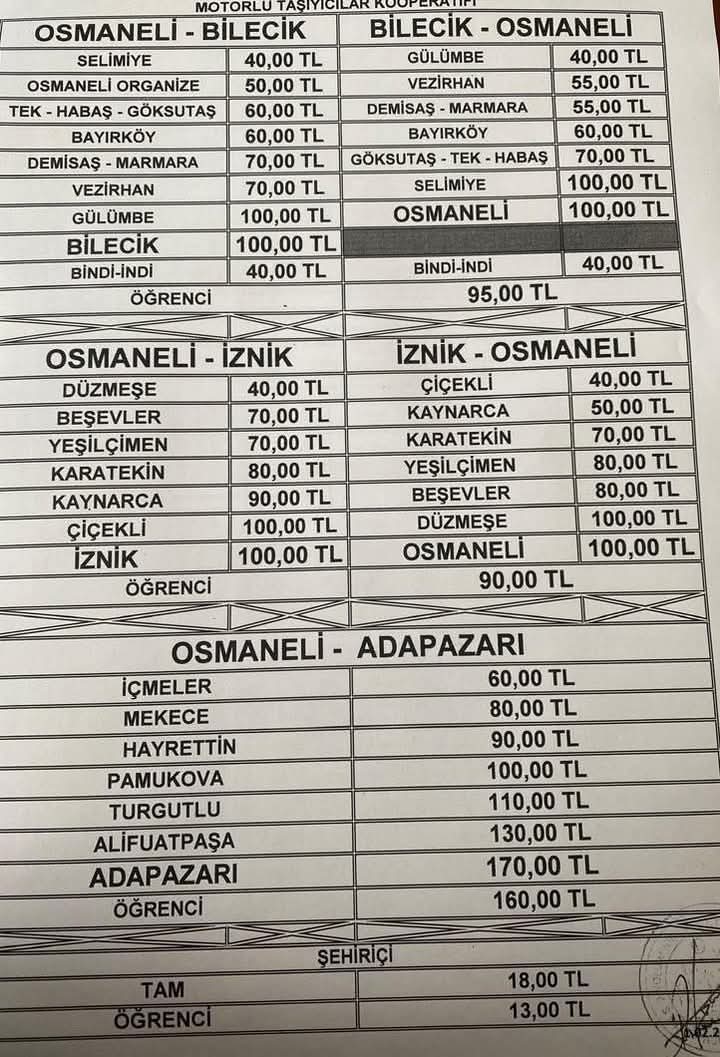 bilecikin o ilcesinde minibus ucretlerine zam 0 2LVrunJA