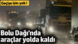 bolu daginda kar yagisi aniden bastirdi tirlar yolda kaldi f8KShupW