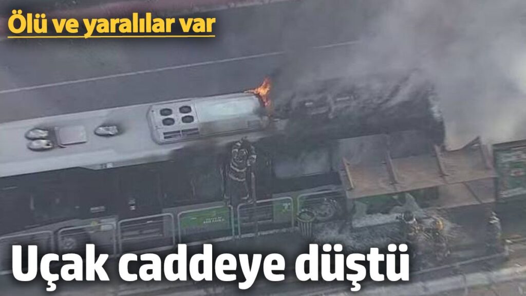 brezilyada ucak kalabalik caddeye dustu oluler var OERIJCnT