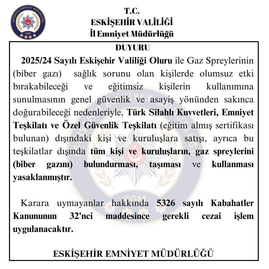 eskisehirde biber gazi tasimak yasaklandi 0 sOLfivKC