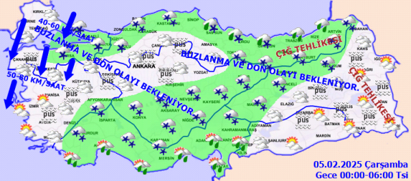 meteoroloji pes pese uyardi lapa lapa kar yagisi icin saat verildi 4 subat EeNNcilK