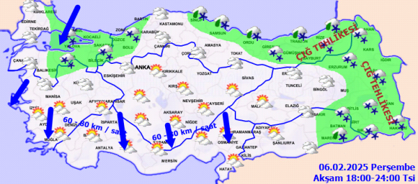 meteoroloji saat vererek uyardi cok kuvvetli kar saganaklari bekleniyor 6 subat 2025 2