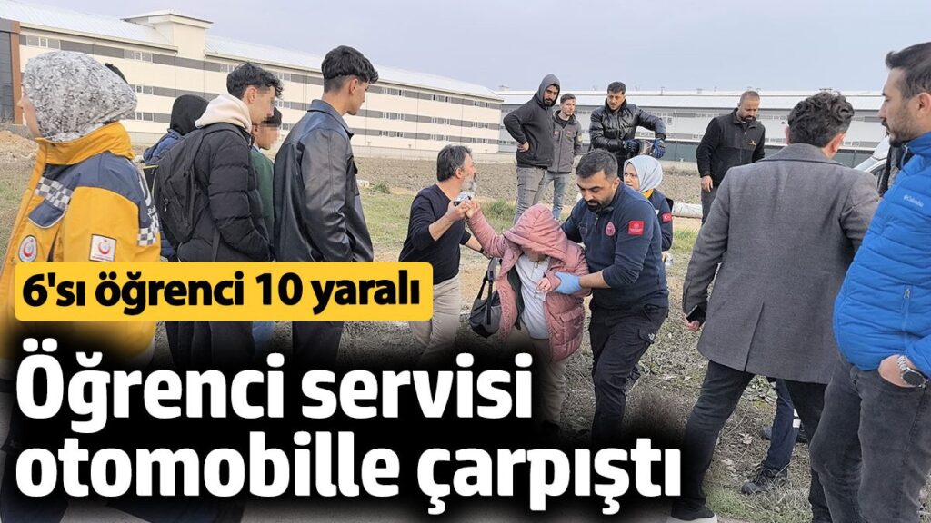 ogrenci servisi otomobille carpisti 6si ogrenci 10 yarali Db716CnT