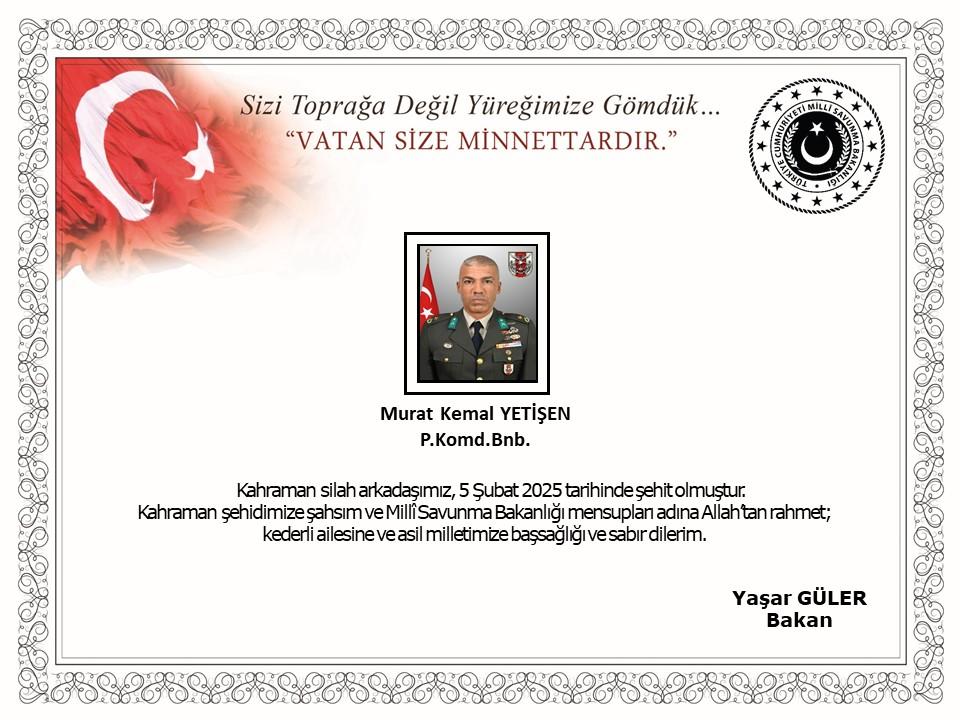pence kilit operasyonu bolgesinde sehit olan binbasi yetisen icin sirnakta toren 0