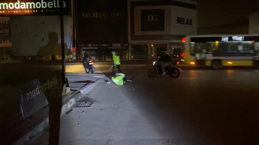 polisi yere dusuren sahis yakalandi 5Cl136iN