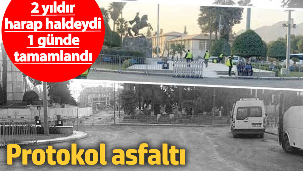protokol asfalti 2 yildir harap haldeydi 1 gunde tamamlandi K6u5iAIt