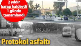 protokol asfalti 2 yildir harap haldeydi 1 gunde tamamlandi K6u5iAIt