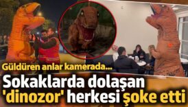 sokaklarda dolasan dinozor herkesi soke etti gulduren anlar kamerada E7ccSKlB