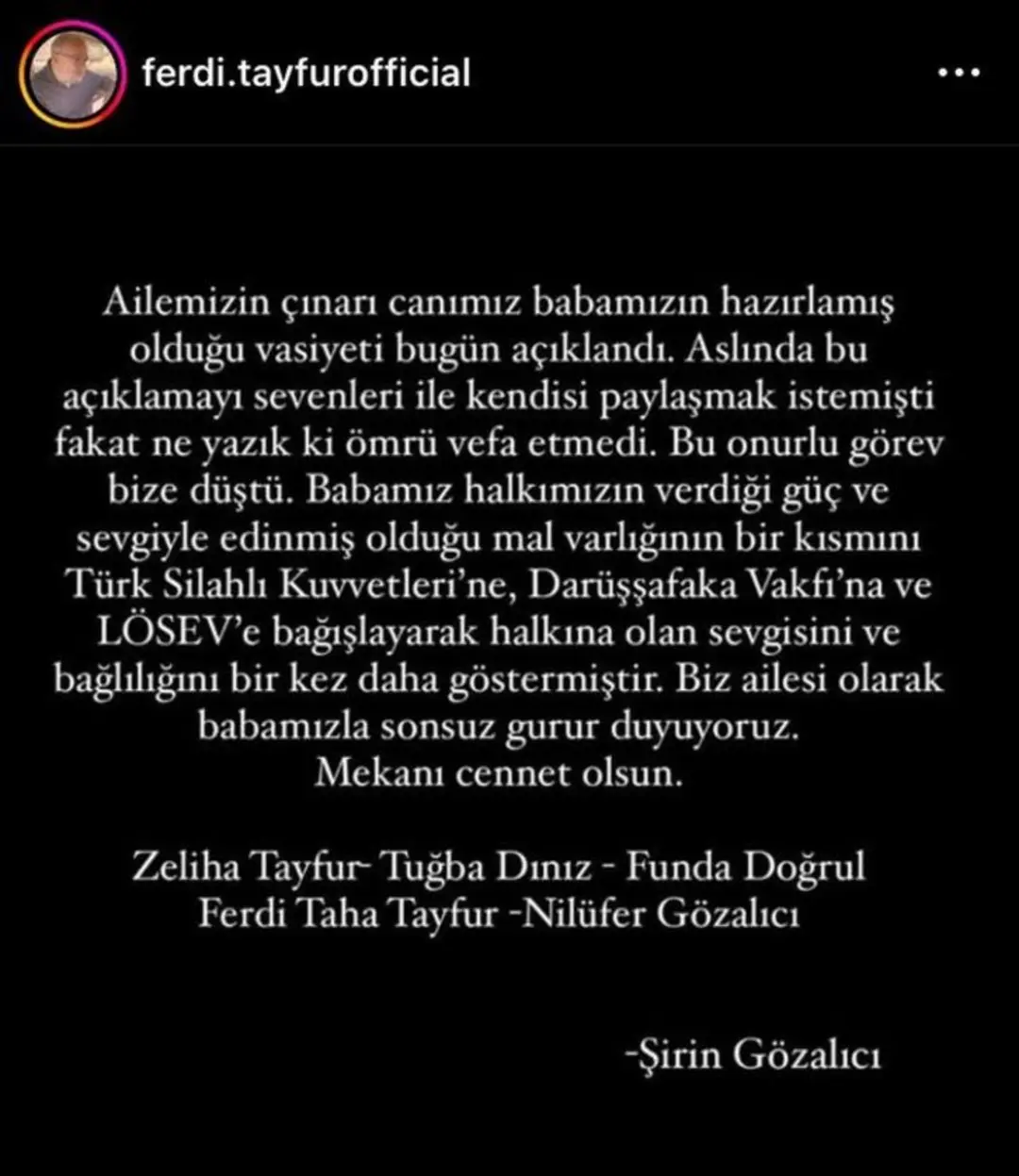 yaslarini unuttular miras pesine dustuler ferdi tayfurun mal varligina kayyum talebi 1 5Zlzw1wA