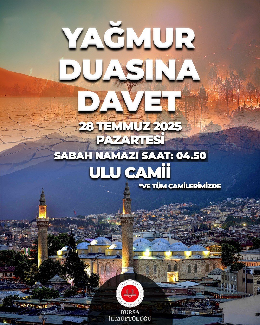 bursa muftulugunden yagmur duasina davet 0