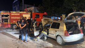 erzincanda gece saatlerinde park halindeyken alev aldi yangin panige neden oldu mJhNnxei