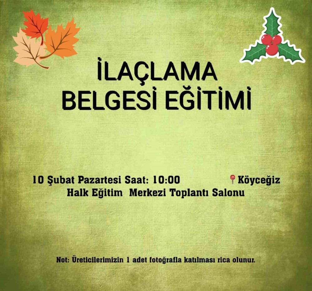 koycegizde ilaclama belgesi egitimi yapilacak 0 TTUP1p5U