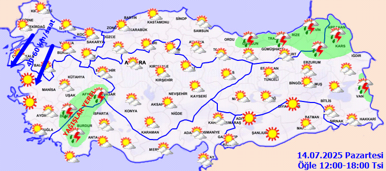 meteoroloji il il uyardi hem saganak hem de firtina kuvvetli olacak 1