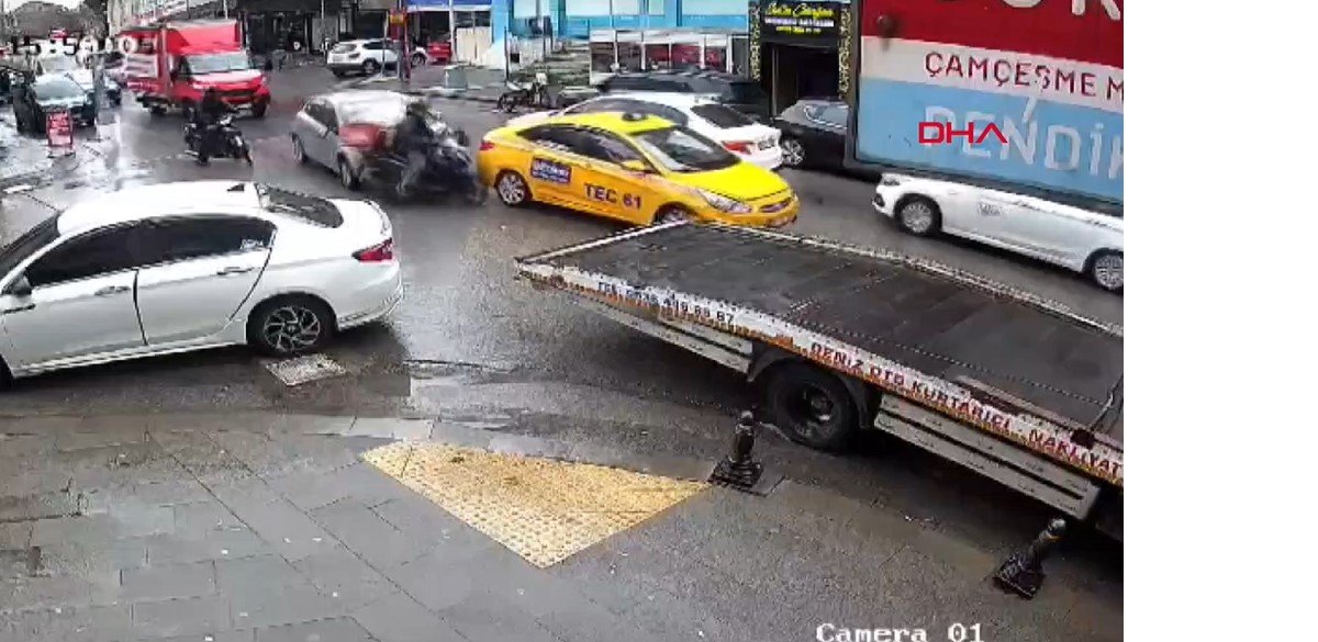 pendikte aracini motokuryenin ustune surmustu surucunun ifadesi hayrete dusurdu 1