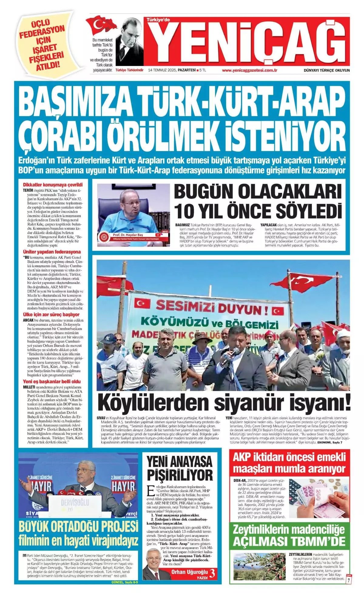 yenicag gazetesi basimiza turk kurt arap corabi orulmek isteniyor 0 DMQhSGuE