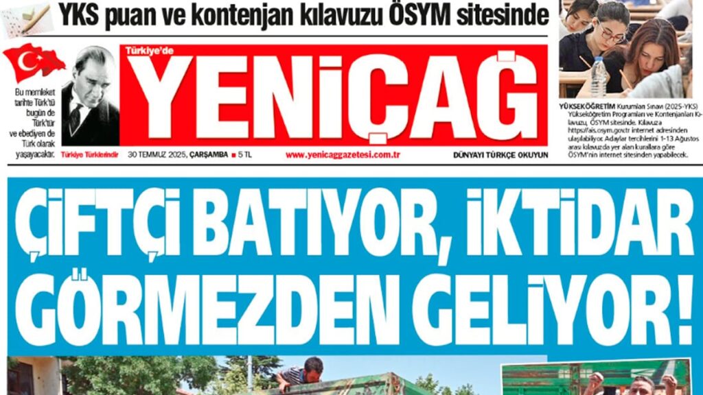 yenicag gazetesi ciftci batiyor iktidar gormezden geliyor Aq55ycLK