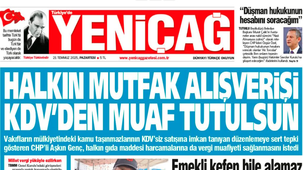 yenicag gazetesi halkin mutfak alisverisi kdvden muaf tutulsun IwfXz1W8
