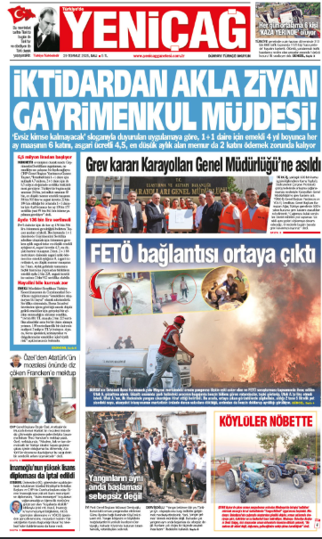 yenicag gazetesi iktidardan akla ziyan gayrimenkul mujdesi 0