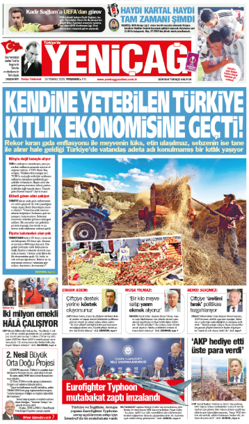 yenicag gazetesi kendine yetebilen turkiye kitlik ekonomisine gecti 0 ZigKcB3Y