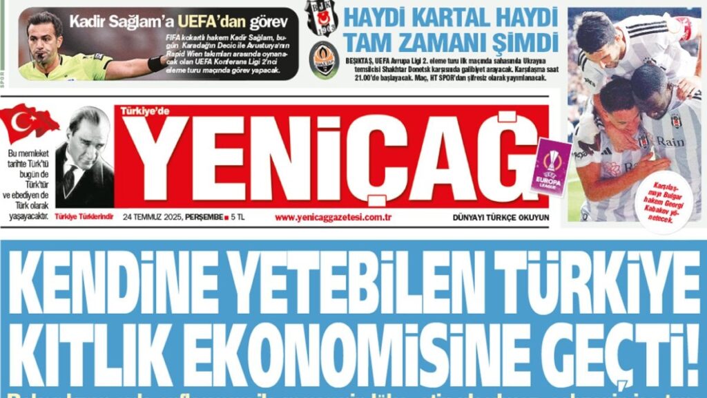 yenicag gazetesi kendine yetebilen turkiye kitlik ekonomisine gecti niUtr5Y9