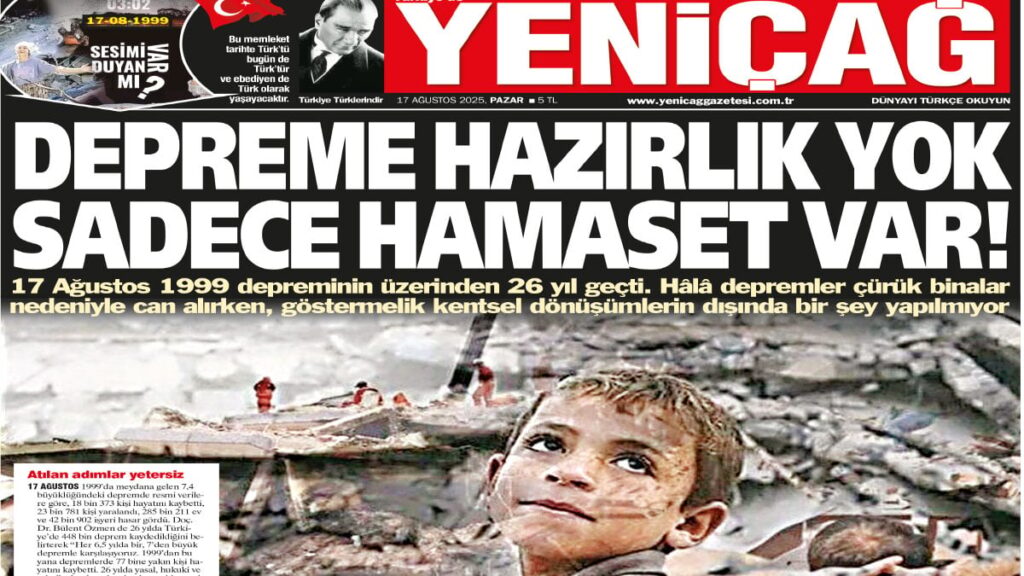 depreme hazirlik yok sadece hamaset var AEpdyygn