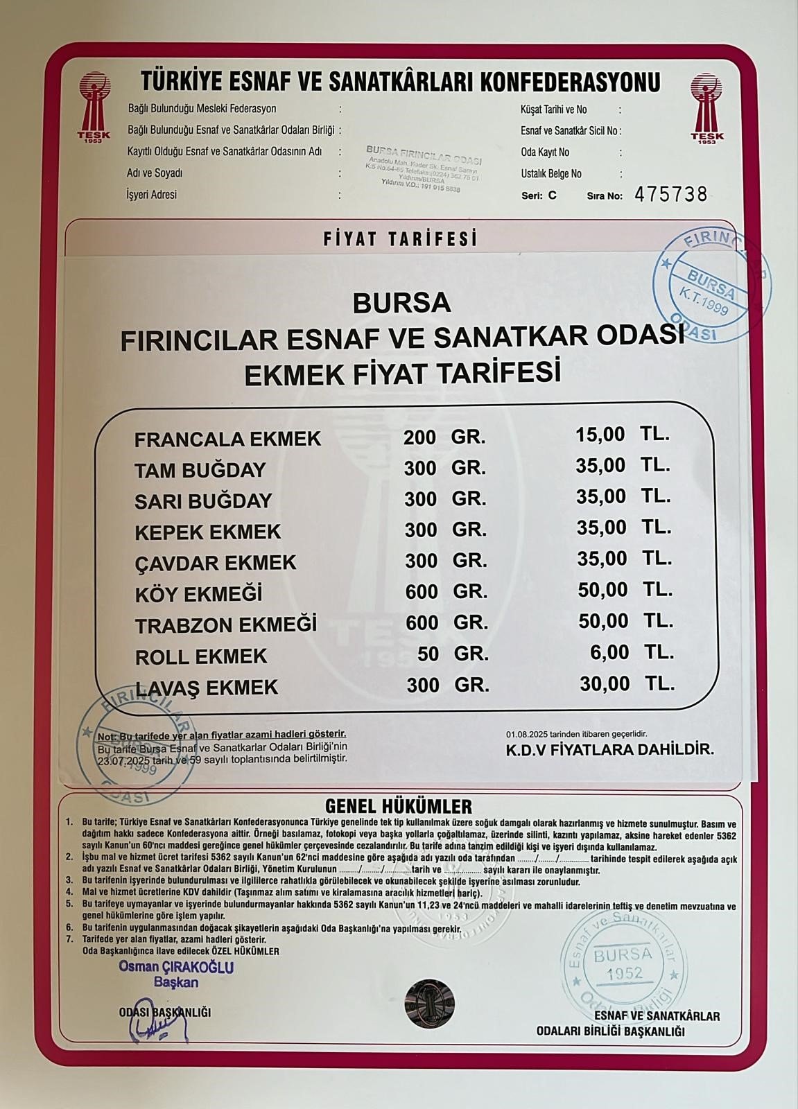 ekmege gizli gizli zam yaptilar 0