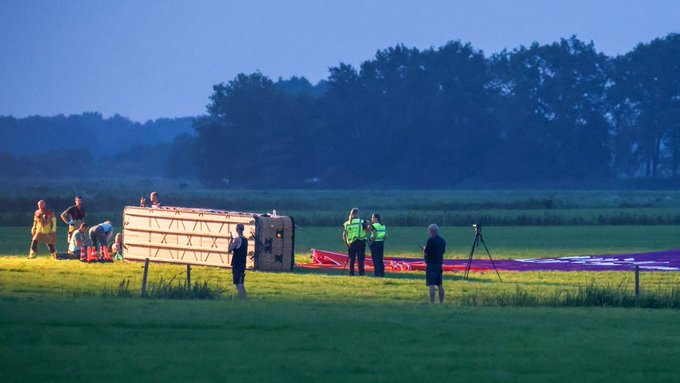 gokyuzunde facia hollandada sicak hava balonu yere cakildi icerisinde 34 kisi vardi 0 anaNBJce