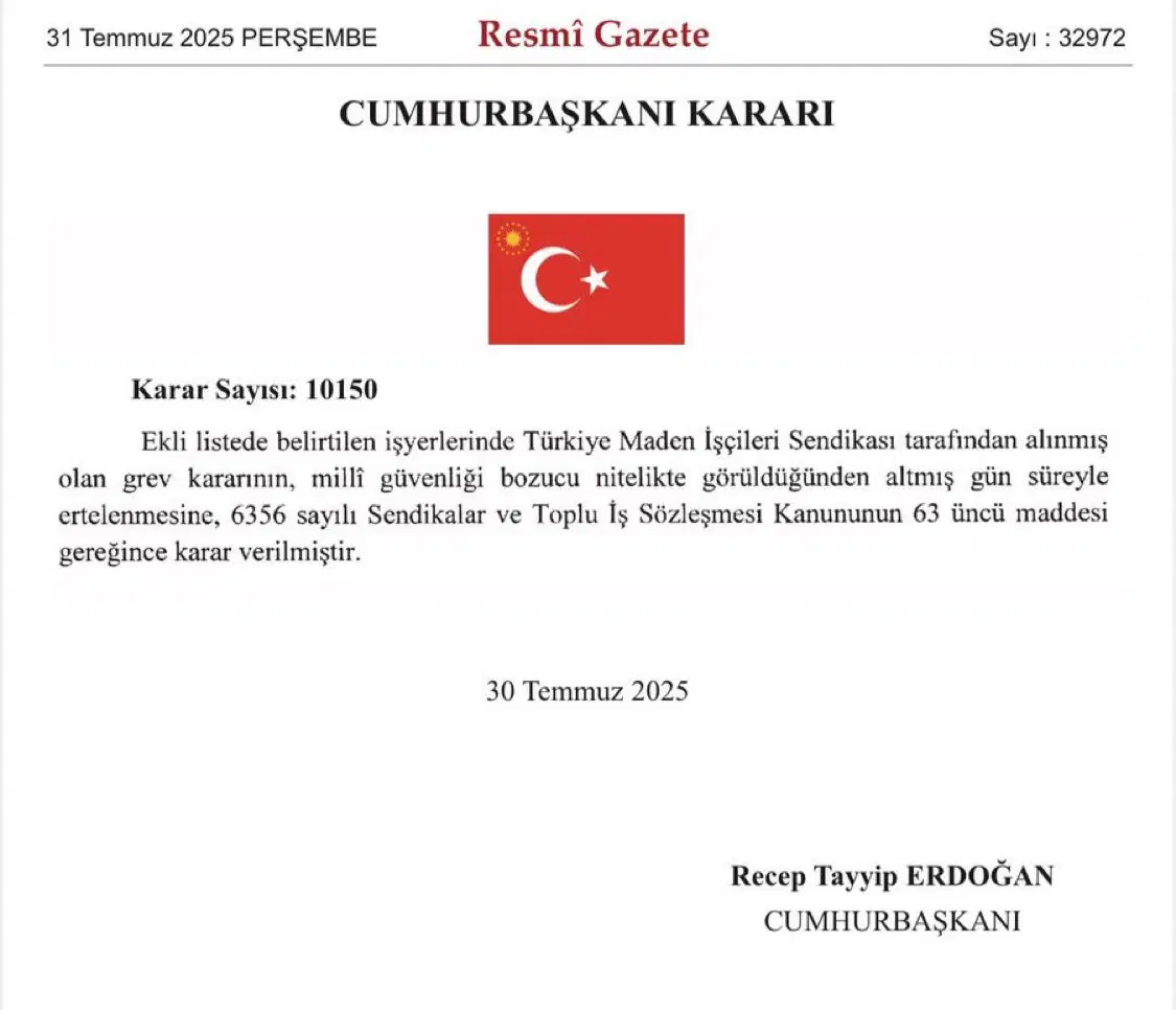 maden isin grev kararina 60 gun erteleme 0 IwkEf394