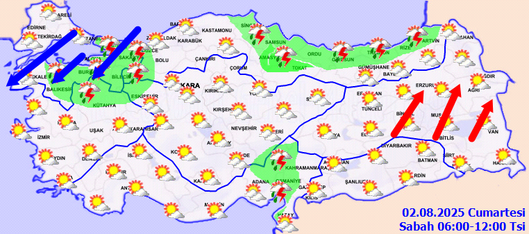 meteoroloji il il uyardi ogleden sonra sakir sakir yagacak 0